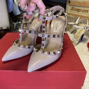 Valentino RockStud beige heels